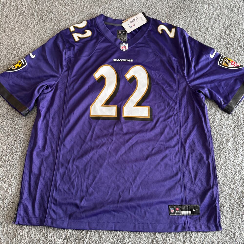 NWT Nike Derrick Henry NFL Baltimore Ravens Purple #22 Game Jersey Men's XXL